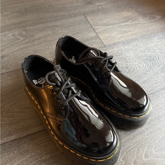 Dr Marten 1461 Quad Platform Patent Leather Oxford - Picture 1 of 7